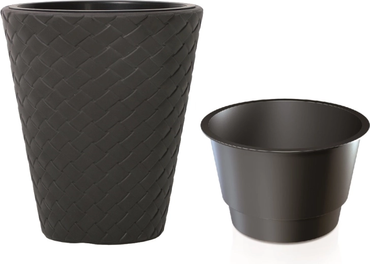 Matuba virágtartó betéttel, 40 cm, antracit