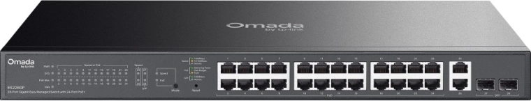 Omada könnyen menedzselhető gigabites switch 28 portos PoE+