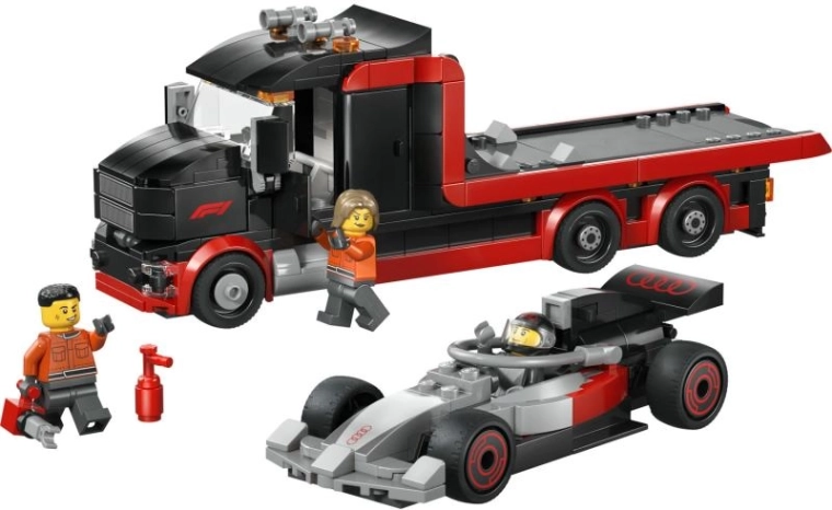 Teherautó lehajtható emelővel