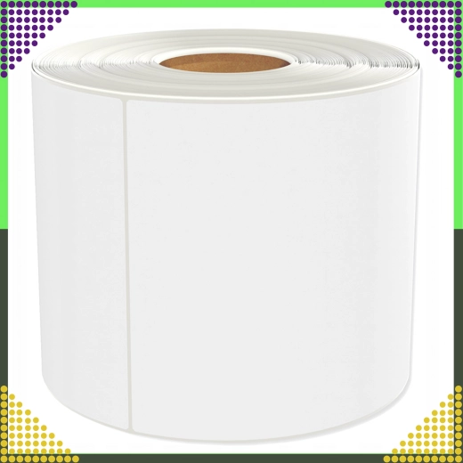 Termál öntapadós címkék 100 × 150 mm, fehér, 500 címke/tekercs, perforációval