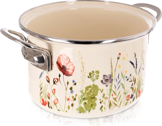 Zománcozott krémszínű lábas Maki 20 cm, 3 l