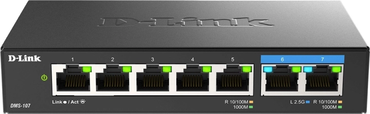 D-Link DMS-107/E 7 portos asztali 2,5G multi-gigabit switch