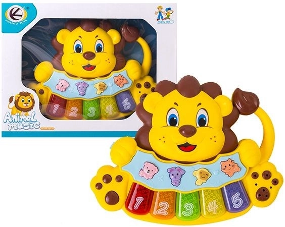 Mini gyermekzongora orgonabillentyűkkel, oroszlán – 1 db
