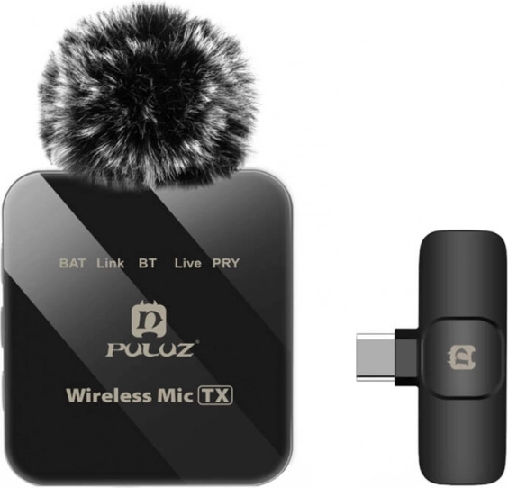 Vezeték nélküli csíptetős mikrofon PULUZ USB‑C vevővel