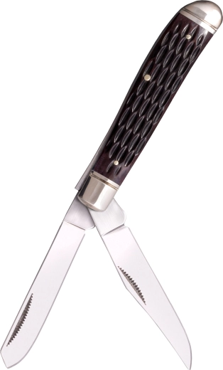 Cold Steel Mini Trapper zsebkés 2 pengével, barna csont