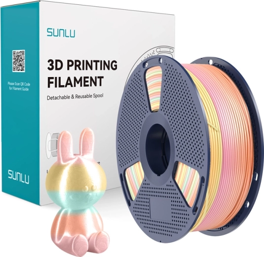 Sunlu PLA+ selyemfényű szivárvány filament 1,75 mm 1 kg