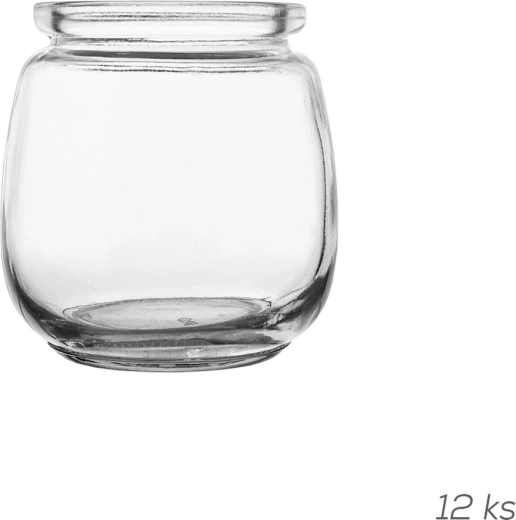 Üveg joghurtos tégelyek 130 ml (12 db)