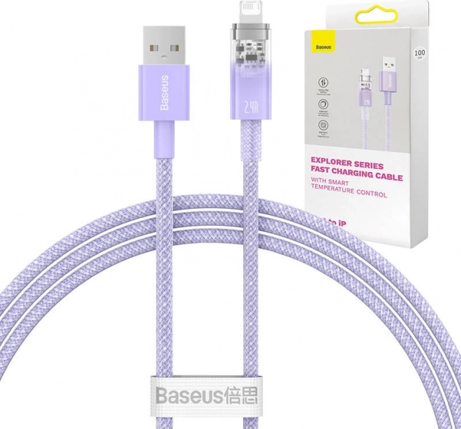 Gyors töltő USB-A-ról Lightning-re kábel Baseus Explorer Series 1m