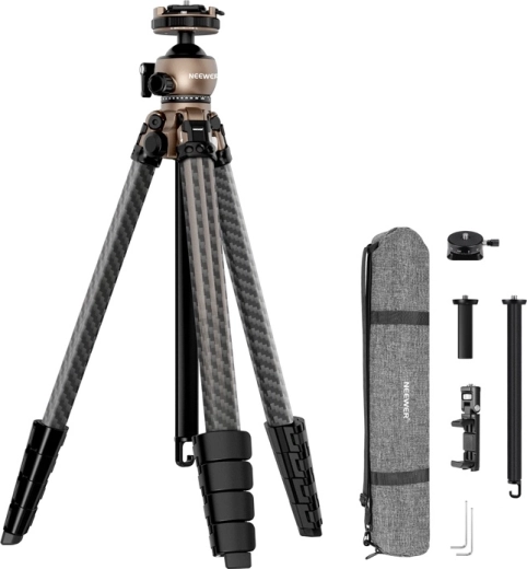Neewer LT35 utazó karbon állvány 360°-os panoráma gömbfejjel