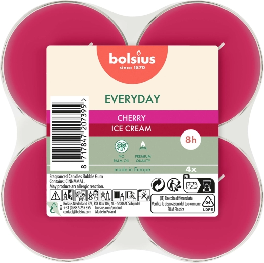 Maxi teamécsesek Cherry Ice Cream, 4 db-os készlet