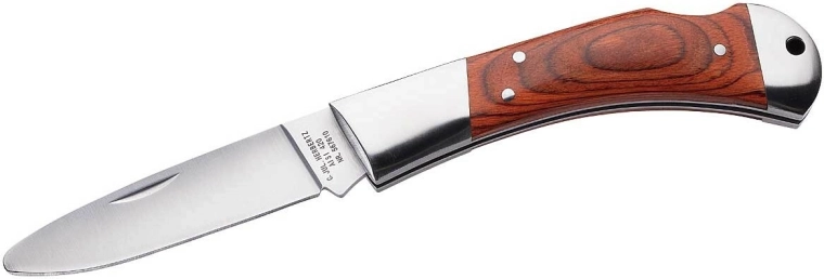 Herbertz gyermek zsebkés lekerekített heggyel, 7,6 cm, pakka fa