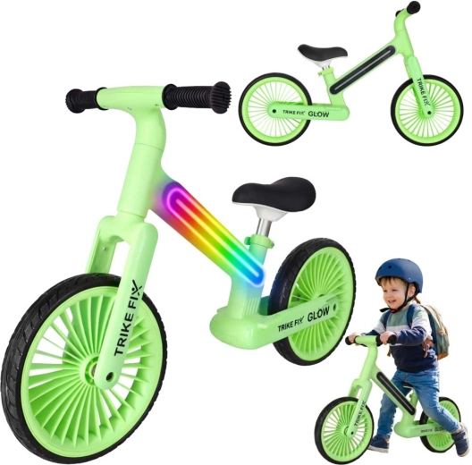 Trike Fix Glow LED futóbicikli gyerekeknek – Neonzöld