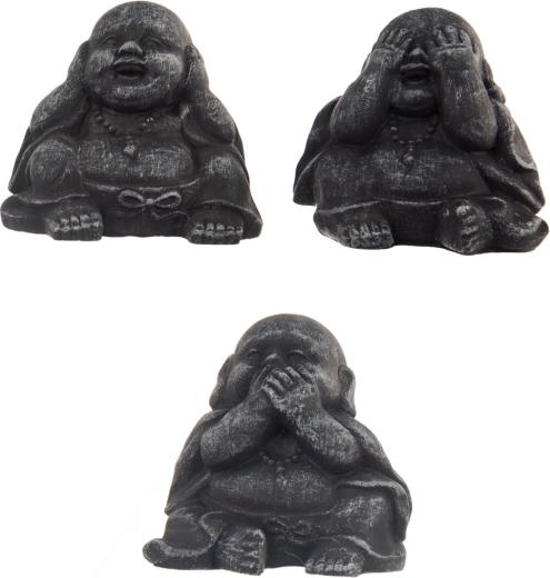 Kerámia dekoráció: ülő Buddha 8 × 7 × 8 cm (3 változat mix)