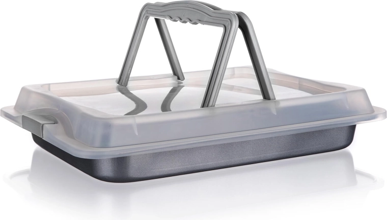 Sütőtepsi tapadásmentes felülettel és fedéllel 42 × 29 × 4 cm