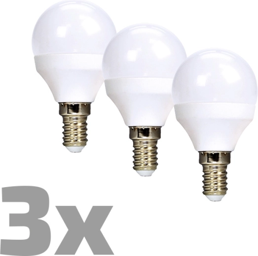 Ecolux LED izzó miniglobe E14 6 W 3000 K 450 lm (3 db-os csomag)