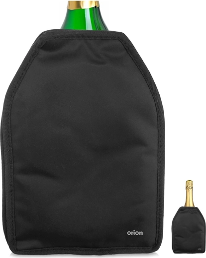 Hűtőmandzsetta palackra, 23 cm, fekete