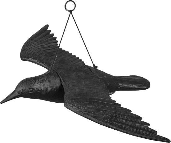 akasztható madárriasztó holló