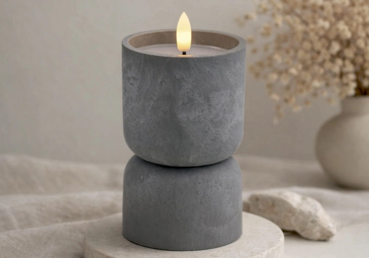 Elegáns homokóra forma és beton megjelenés
