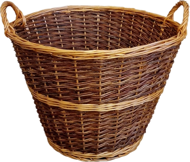 Hámozatlan vesszőből készült fűkosár, 60 cm átmérő