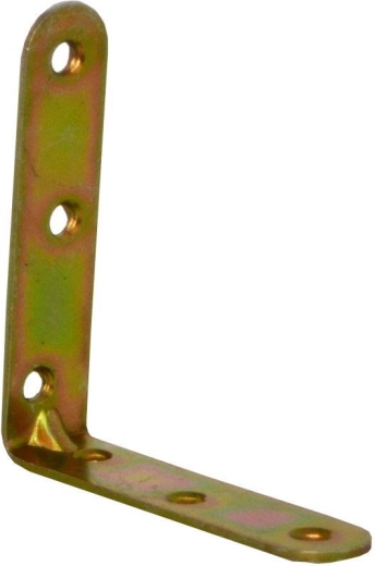 Préselt sarokvas sárga horgany 80 × 18 × 2 mm, csomag 15 db
