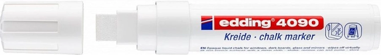 edding 4090 fehér krétamarker – folyékony kréta széles heggyel