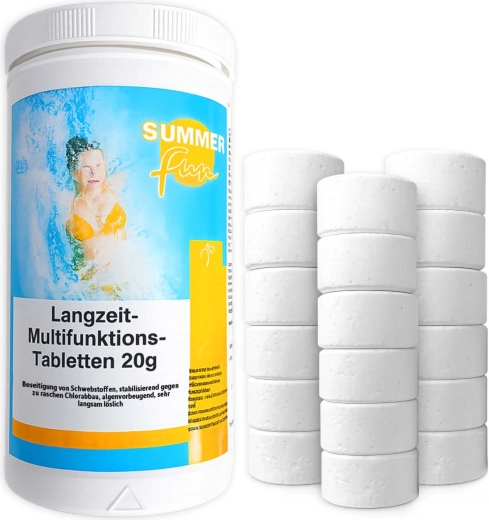 Multifunkciós klórtabletták medencéhez 20 g (1 kg)