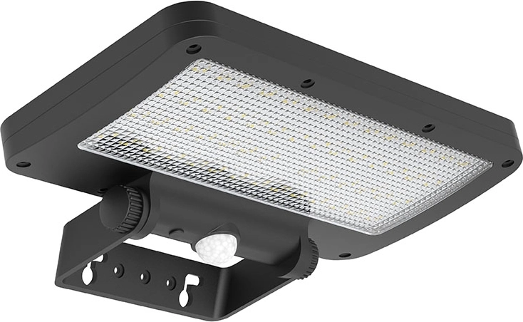 Solight LED napelemes kültéri reflektor érzékelővel, 5 W, 500 lm, 4000 K, fekete