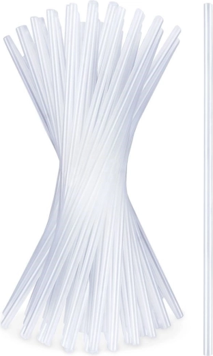 Átlátszó szívószálak 22 cm, 50 db