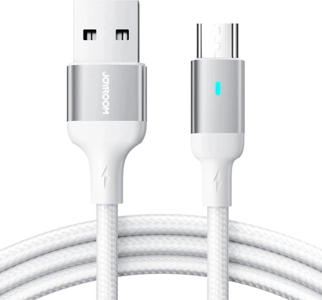 USB‑A–Micro USB töltő- és adatkábel 2,4 A 1,2 m JOYROOM, fehér