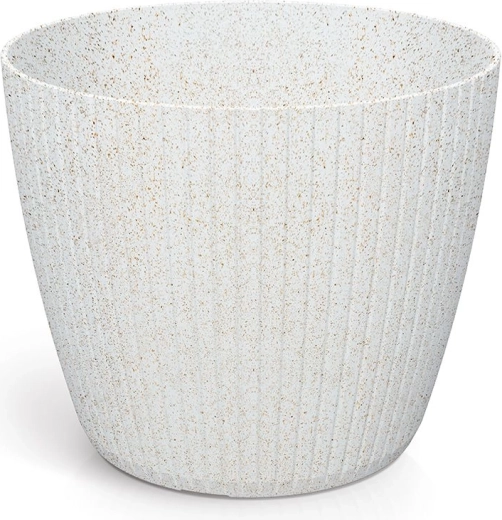 Lamia Eco Wood virágtartó, 19,8 cm, fehér