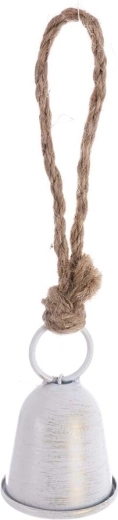 Fém függeszthető csengő, fehér, 7 cm