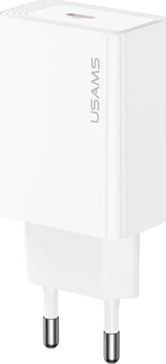 USAMS 30 W-os USB-C hálózati töltő – fehér