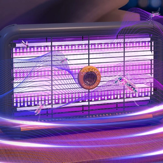 Az UV LED vonzza a rovarokat, a rács elpusztítja őket
