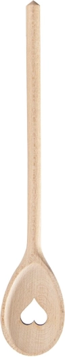 Ovális fakanál szív motívummal 30 cm