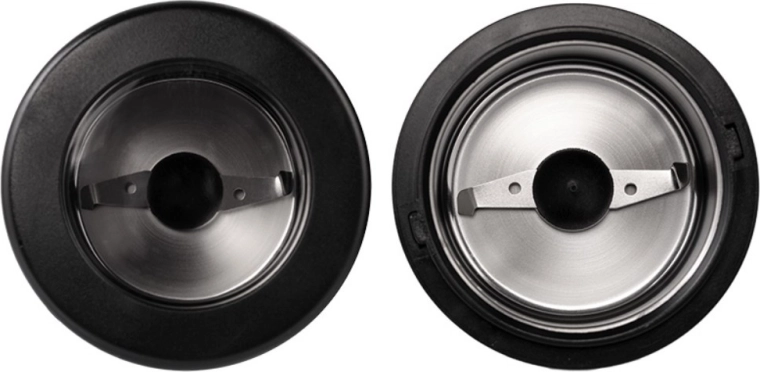 Rozsdamentes kések és őrlőkamra