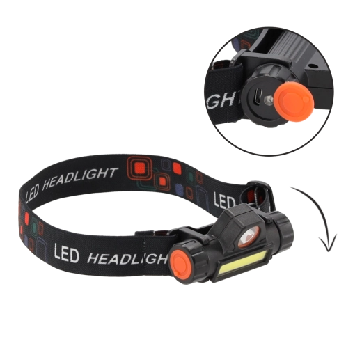 Alumínium LED fejlámpa, kompakt és újratölthető
