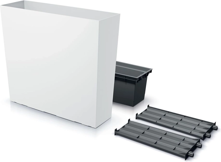 Magas URBI CASE T virágláda 77 cm, fehér, betéttel