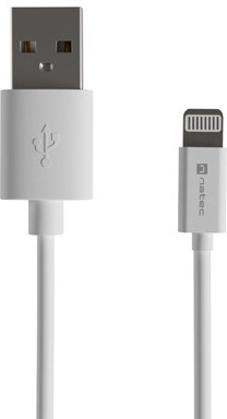 Natec Prati MFi villám–USB‑A kábel 2 m, fehér