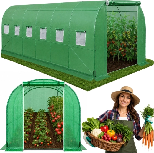 PRO kerti fóliasátor alagút 10 × 4 × 2 m (40 m²), 25 mm-es váz, UV12