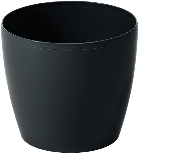 Magnolia dekoratív virágcserép-burkolat 21 cm fekete LAMELA