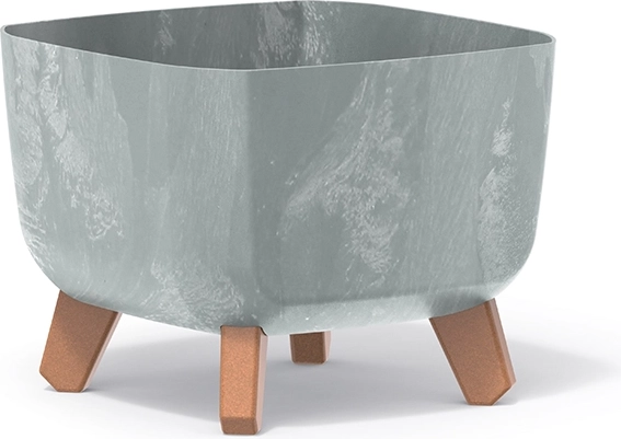 Gracia Square virágtartó betoneffektussal 24 × 24 cm, szürke