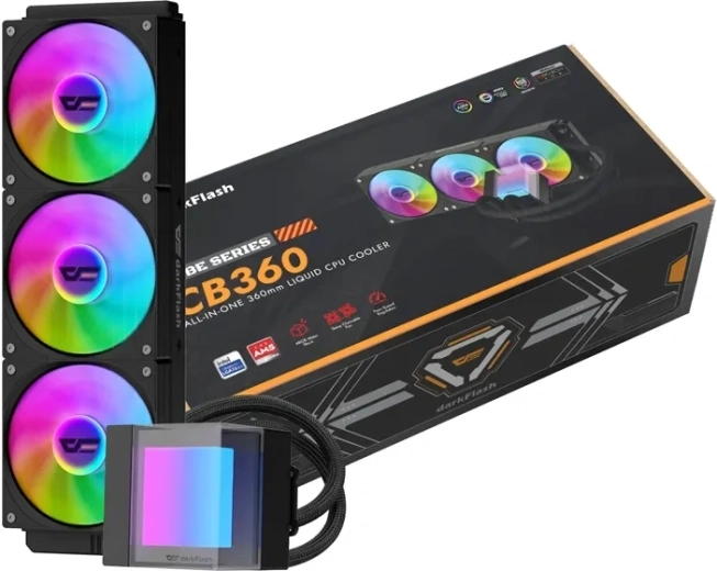 DarkFlash CB360 ARGB 360 mm fekete AIO CPU vízhűtés