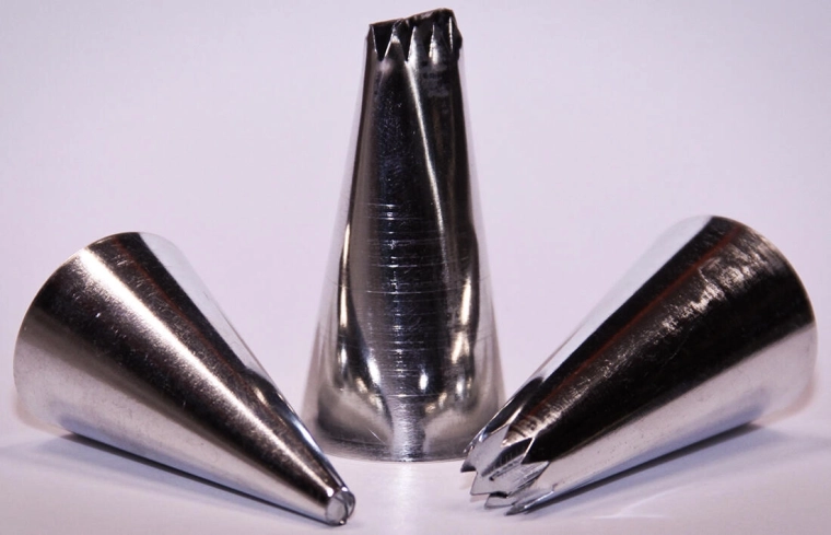 Díszítőcső készlet – 3 darab, ónozott lemez, vegyes formák