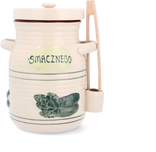 Kerámia erjesztőedény fedővel és csipesszel 3,5 l