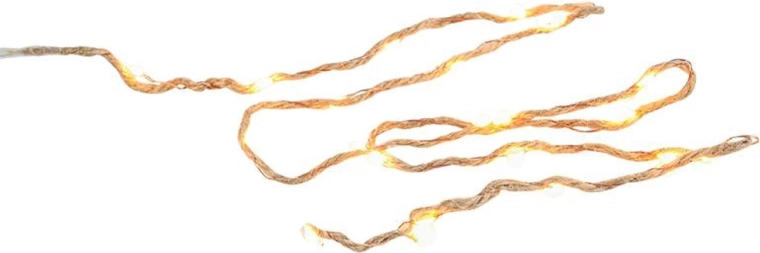 Karácsonyi fényfüzér időzítővel, 20 LED, meleg fehér, 1 m