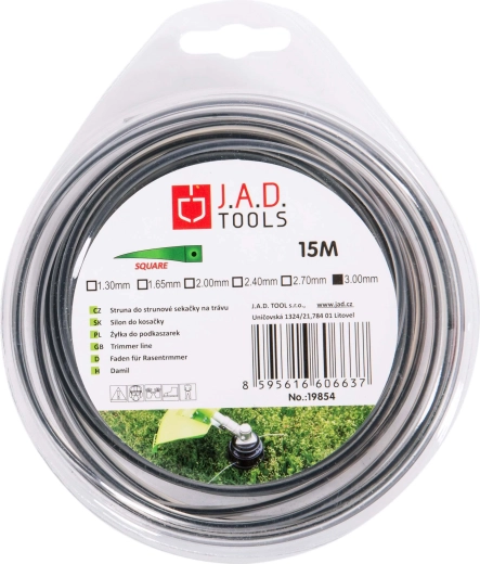 Duál négyzet profilú damil 2,0 mm, 15 m