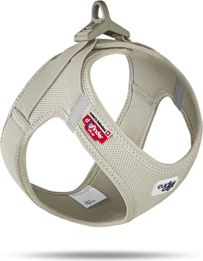 Curli Air-Mesh kutyahám csattal, világos bézs, M méret (6–9 kg)