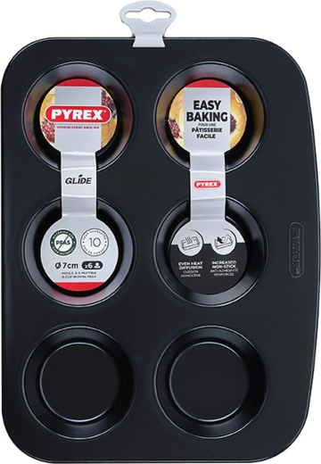 PYREX muffinforma, 6 db, 6 × 3,5 cm