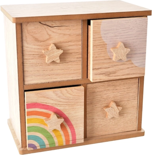Rainbow fa rendszerező 4 fiókkal