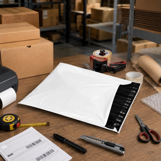 Fehér futár műanyag borítékok A3 310 × 420 mm – 50 db